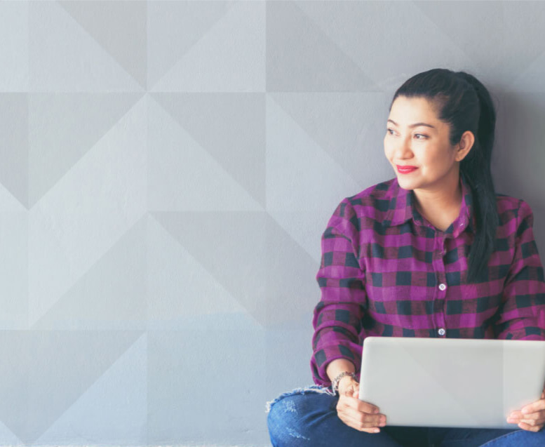 Woman with laptop