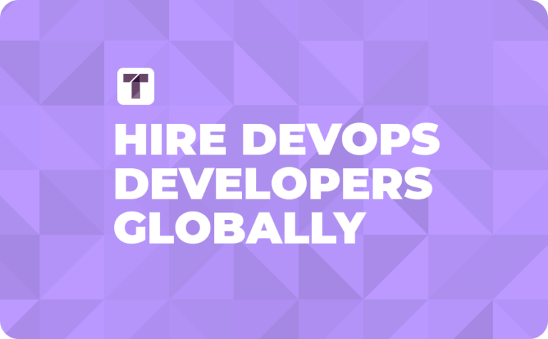 Purple Background with White TRUSS Logo and White Hire DevOps Developers Globally Text