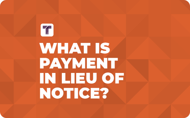 Orange Background with White TRUSS Logo and White What Is Payment in Lieu of Notice Text