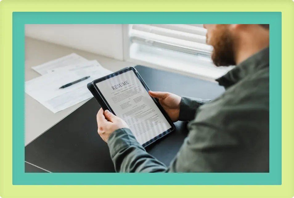 A man holding a tablet