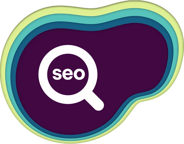 seo icon in a shape