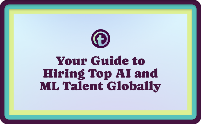 Purple Background with Purple Truss Logo and Purple Your Guide to Hiring Top AI and ML Talent Globally Text