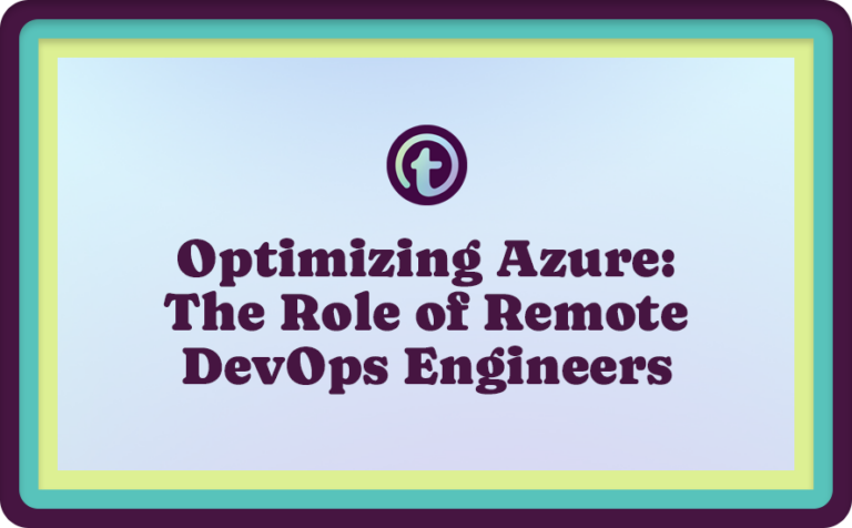 Purple Truss Logo with Purple Background and Purple Optimizing Azure: The Role of Remote DevOps Engineers Text