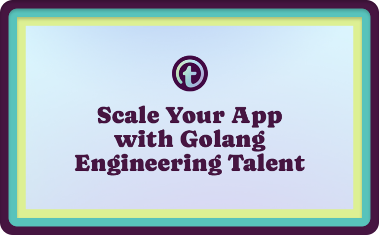 Purple Background with Purple Truss Logo and Purple Scale Your App with Golang Engineering Talent Text