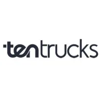 Logo of Ten Trucks company featuring stylized black text on white background.